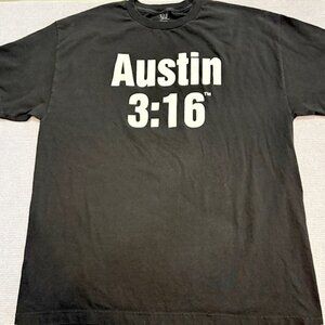 WWE Mens Stone Cold Steve Austin 3:16 Black Short Sleeve Tee Size XL